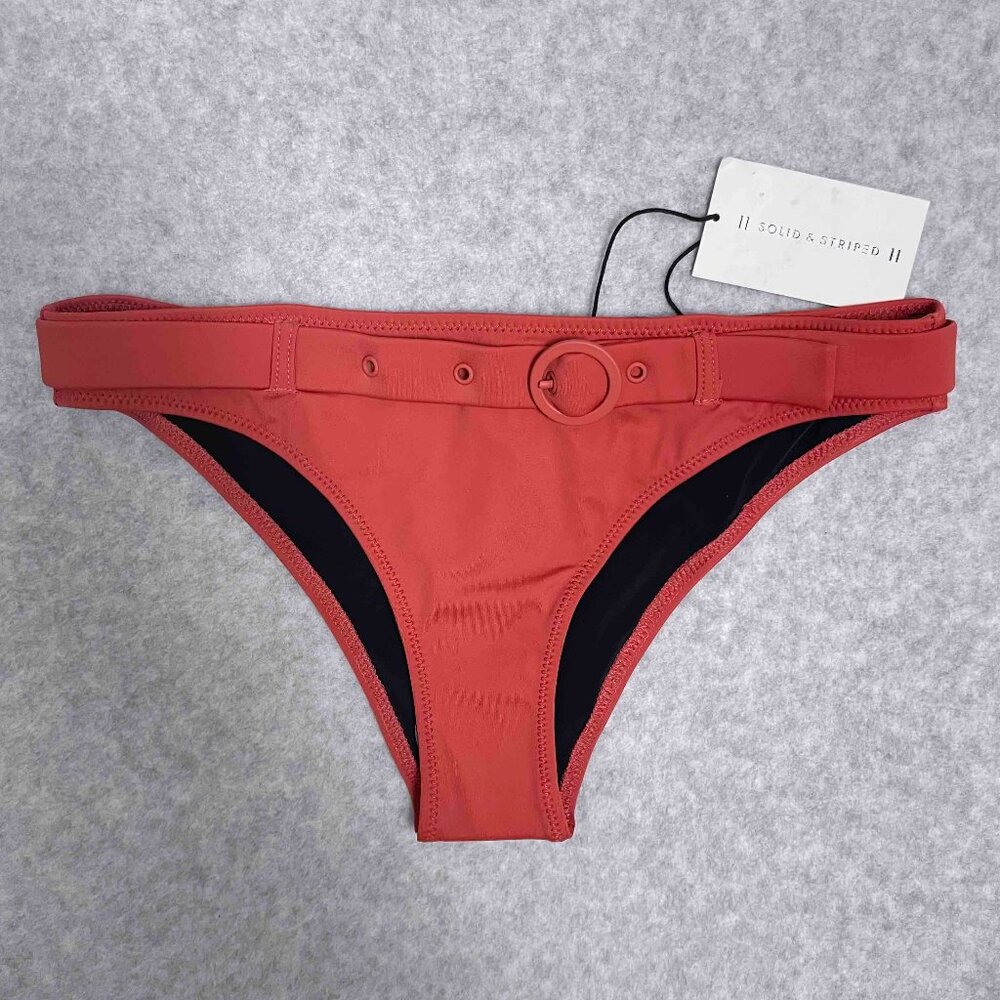 SOLID & STRIPED The Rachel Belted Bikini Bottom Womens Size S